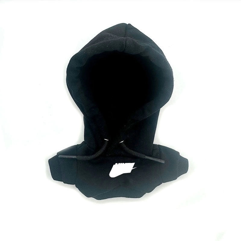 Rab Cloth Labubuu 17cm Handmade Cotton Doll with Fashion Logo Hoodie Black | Fashion Accessories