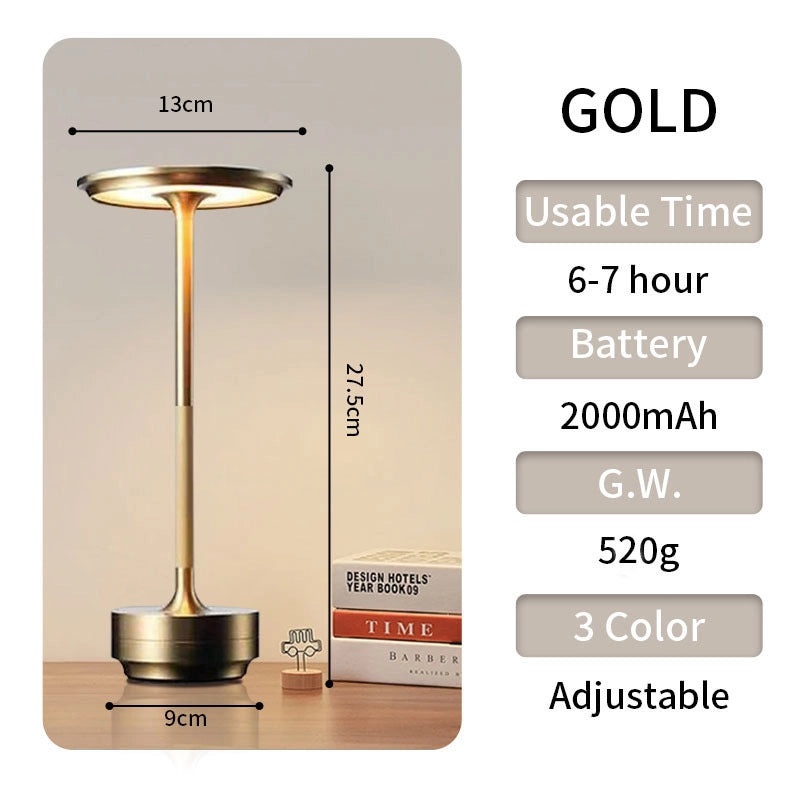 Iron High-leg Outdoor Table Lamp with USB Charging and Touch Control, Three-color Luxury Lighting|Outdoor Lighting