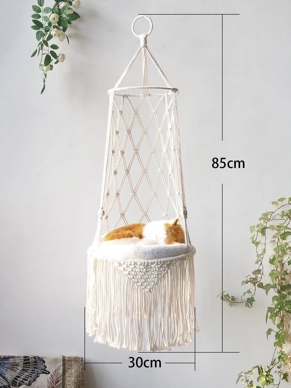 Bohemian Cotton Thread Cat Nest Wall Art for Christmas Valentine’s and Mother’s Day|Home Decor Wall Art