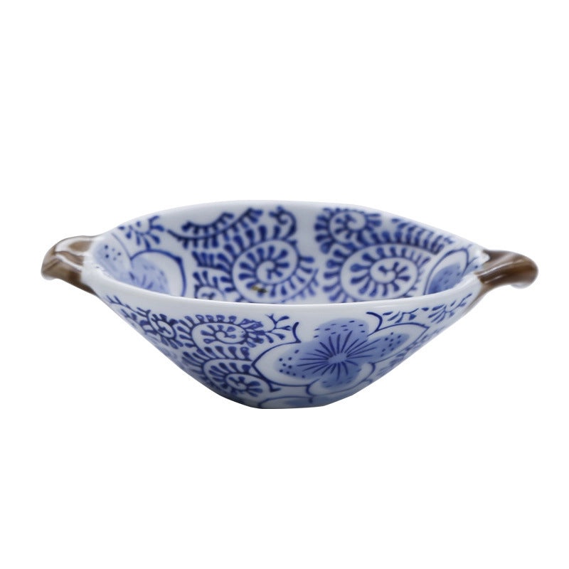 Ceramic Double Handle Small Bowl for Snacks Salad Fruit with Anti-Scald Tableware | Kitchen & Dining