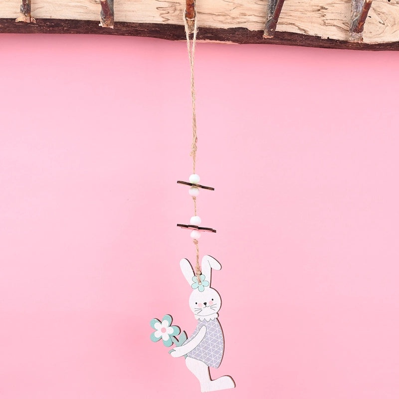 Easter Wooden Rabbit Hanging Ornament Cute Holiday Daily Decoration|Home Decor Ornaments
