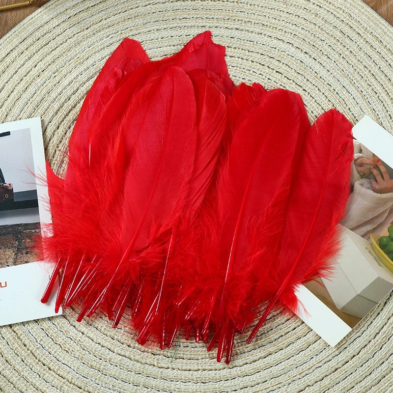 Elegant Solid Color Goose Feather Decoration|Home Decor Accessories