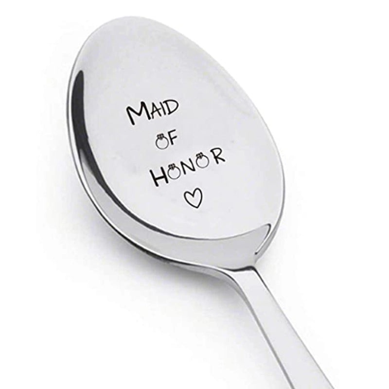 Valentine's Day Gift Stainless Steel Long Handle Spoon with Lettering | Kitchen & Dining