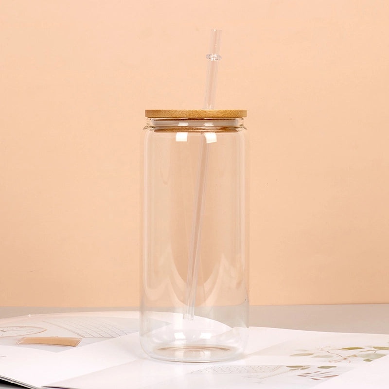 Mason Cup with Bamboo Lid and Straw|Outdoor Drinkware