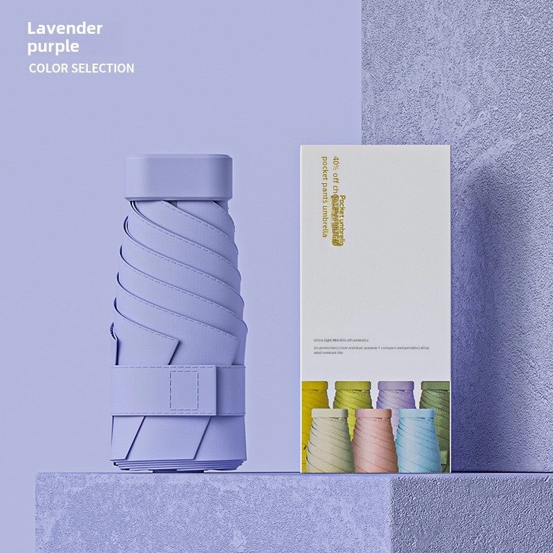 Ultra Light 60% UV Protection Folding Sun Umbrella for Women | Portable Pocket Sunshade with Custom Logo | Promotional Item | Fashion Accessories