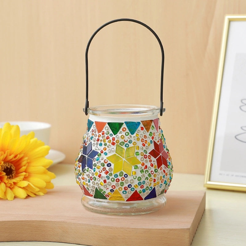 Handcrafted Painted Clay Geometric Glass Seed Beads | Handmade Jewelry Accessories