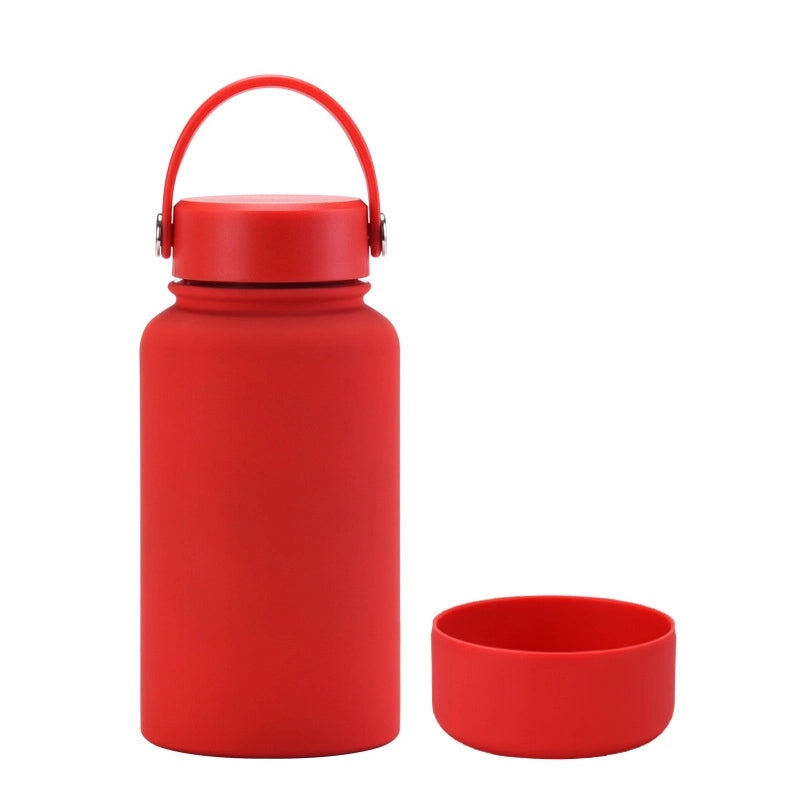 Stylish Solid Color Stainless Steel Water Bottle with Silicone Sleeve 1 Piece|Drinkware & Bottles