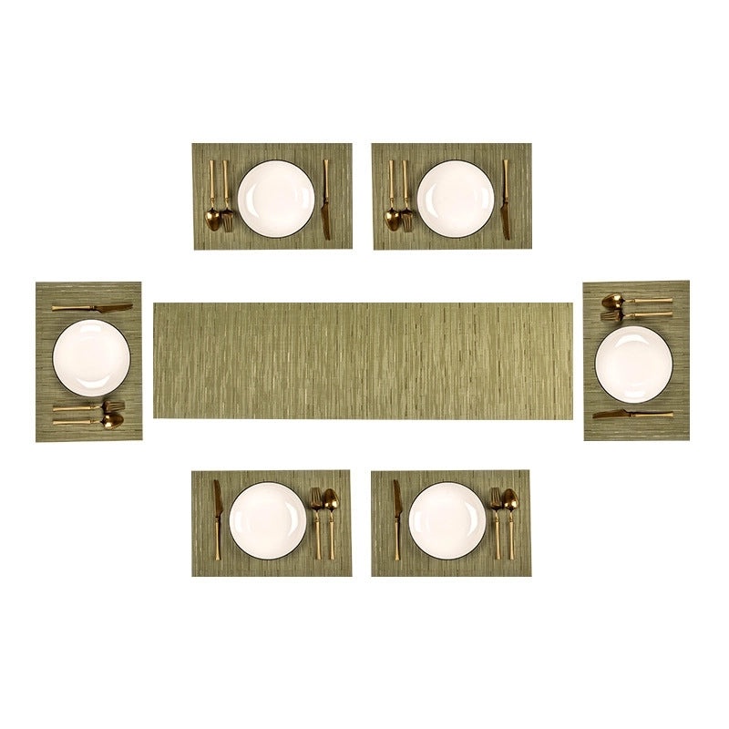PVC Placemat and Table Runner Set, Washable Insulated Mats for Home and Hotel Use|Home & Kitchen Table Linens