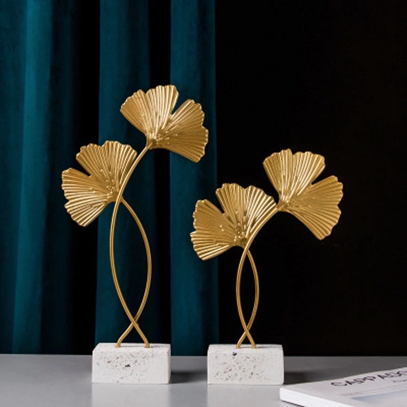 Ginkgo Leaf Terrazzo Base Metal Decorative Craft Accessory|Home Decor Accessories