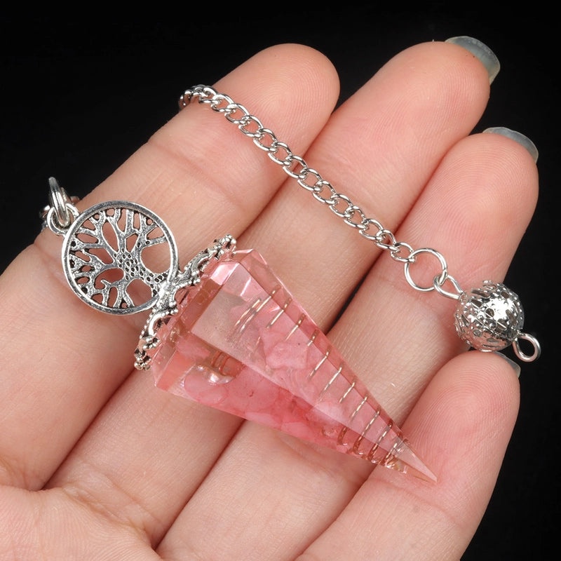 Minimalist Geometric Tree Crystal Suncatcher Wind Chime Natural Stone Wall Decor|Home Decor