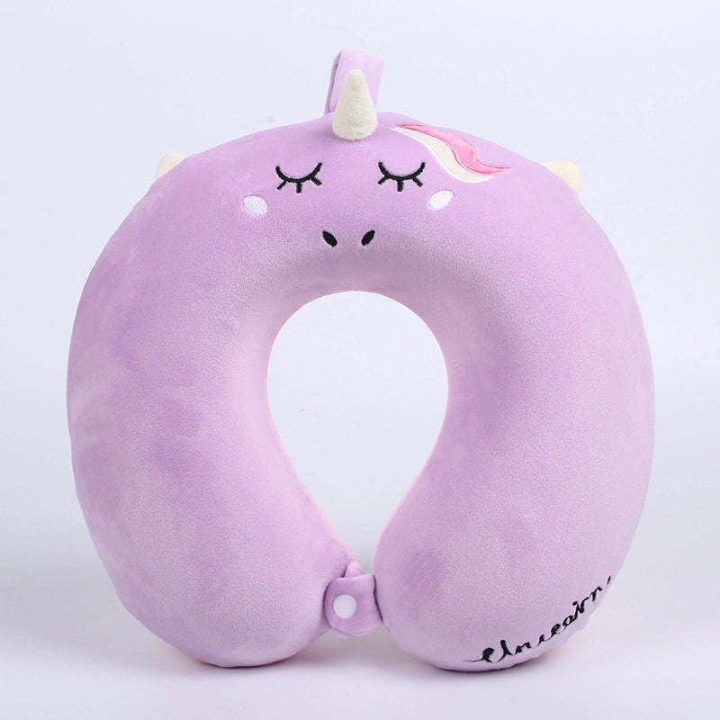 Cartoon Animal Memory Foam U-Shaped Neck Pillow for Travel and Nap | Travel Accessories
