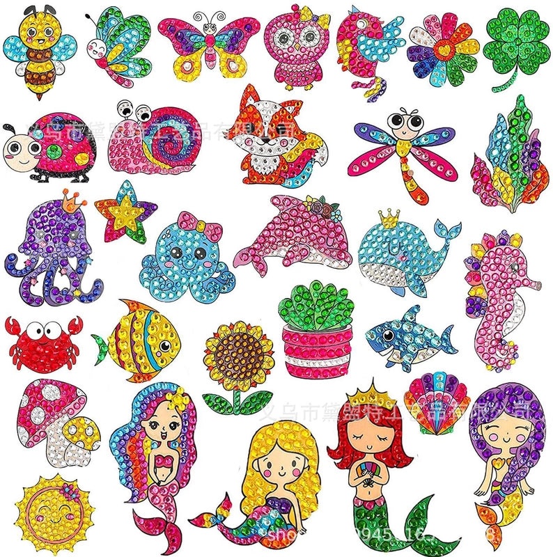 Mermaid DIY Diamond Painting Stickers for Kids | Kids Craft Supplies