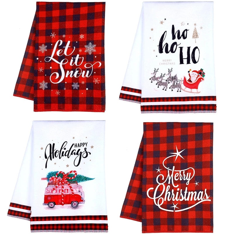 Christmas Plaid Letter Casual Ocean Cotton Polyester Towels | Home & Living Bath Towels