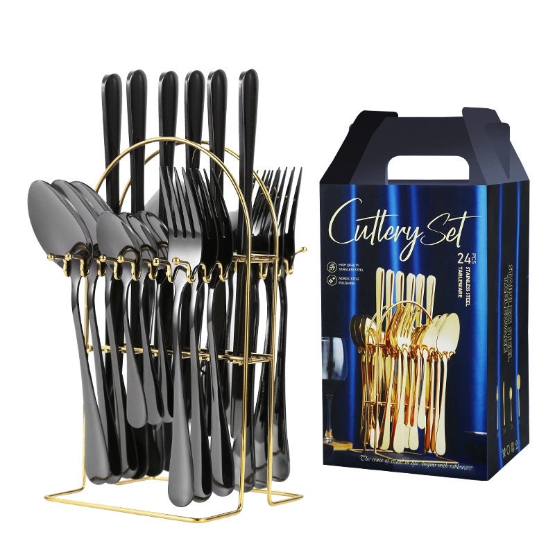 Stylish Solid Color Stainless Steel Cutlery Set 1 Piece | Kitchen & Dining Tableware