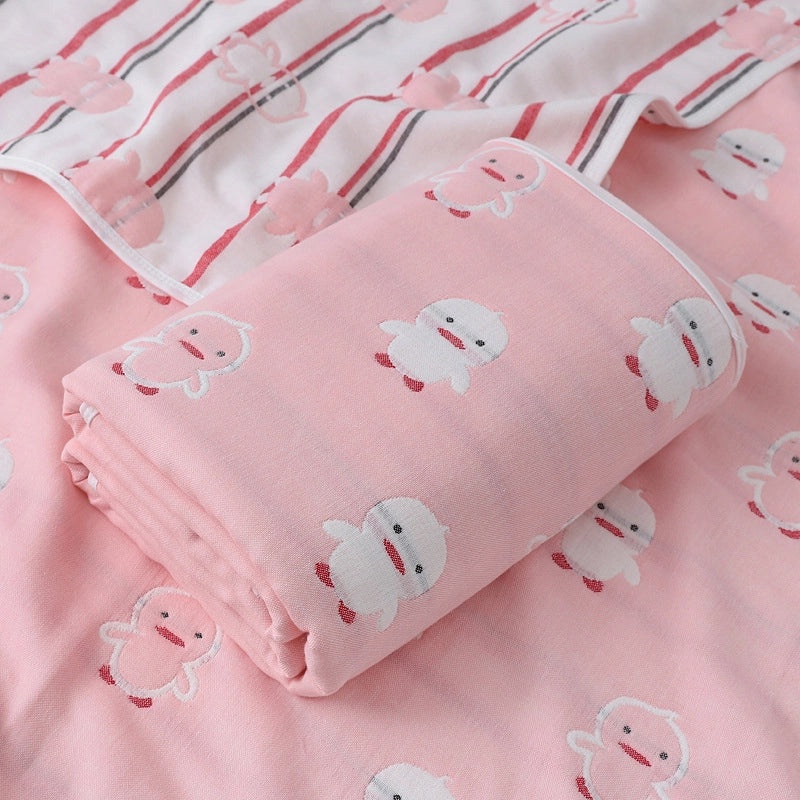 Soft Cotton Gauze Baby Bath Towel 110x110cm Wrap Jacquard Quilt Spring Summer|Baby Bath Towels & Quilts