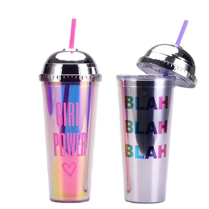 24oz Leopard Print Color Changing Semicircle Lid Large Capacity Portable Plastic Tumbler | Drinkware & Tumblers