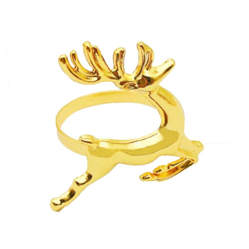 Christmas Cartoon Santa Claus Alloy Napkin Ring Casual Elegant Holiday Table Decor | Holiday Tableware