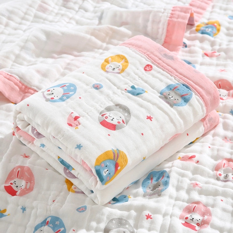 Newborn Baby Cotton Gauze Hooded Bath Towel Blanket Soft Absorbent Baby Bath Wrap|Baby Bath Towels & Accessories