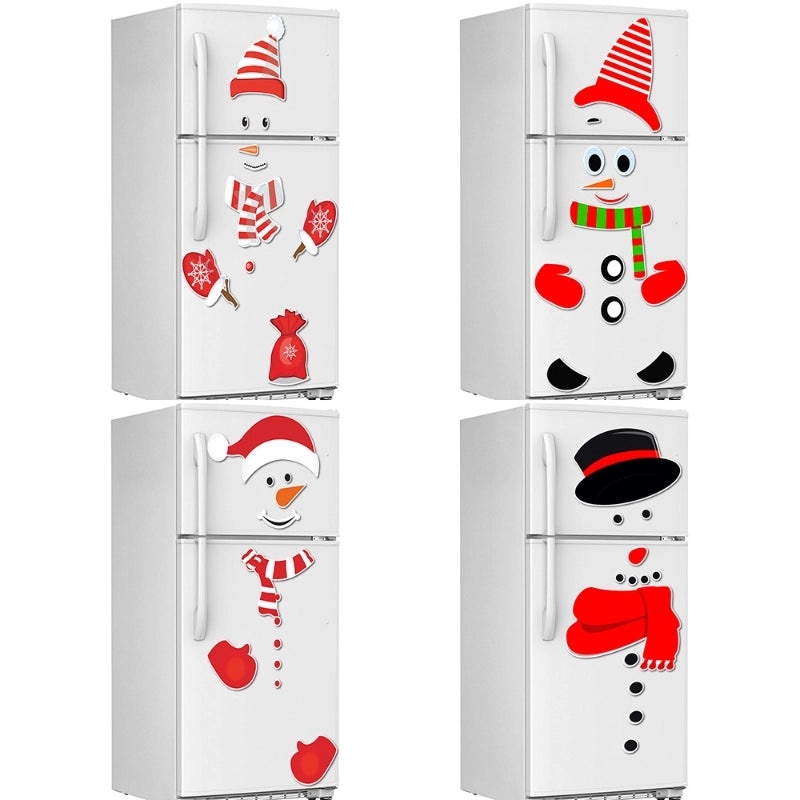 Christmas Snowman DIY Waterproof Magnetic Fridge Decoration|Home Decor & Kitchen Accessories