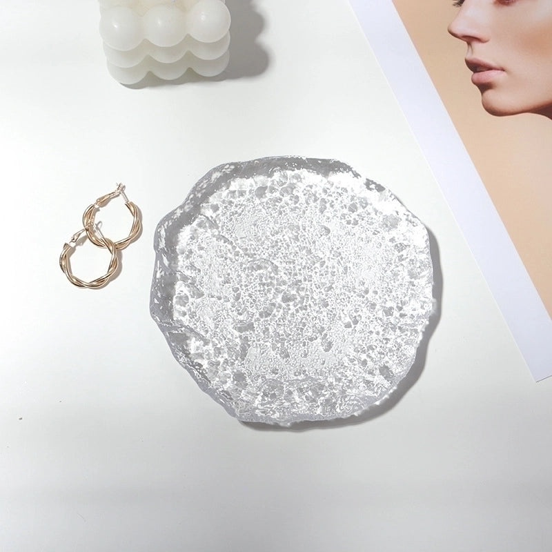 Clear Irregular Glass Plate for Jewelry Nail Art Photo Props and Storage | Photography Accessories
