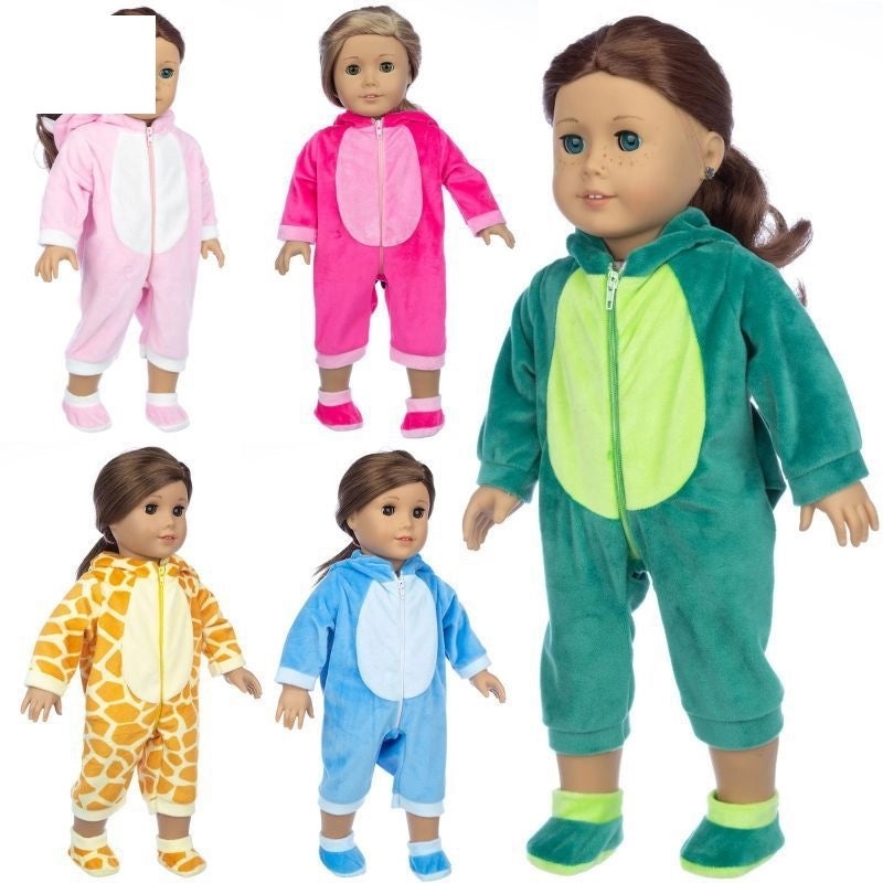 18 Inch Doll Cartoon Animal One-piece Outfit Soft Toy Dress for BJD Accessories|Doll Clothes & Accessories