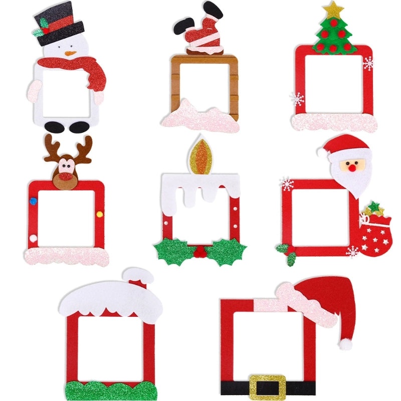 Christmas Cartoon Decorations Santa Claus Snowman Christmas Tree Festival Party Props|Holiday Party Supplies