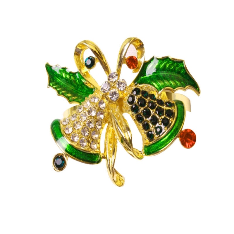 Christmas Cartoon Santa Claus Alloy Napkin Ring Casual Elegant Holiday Table Decor | Holiday Tableware