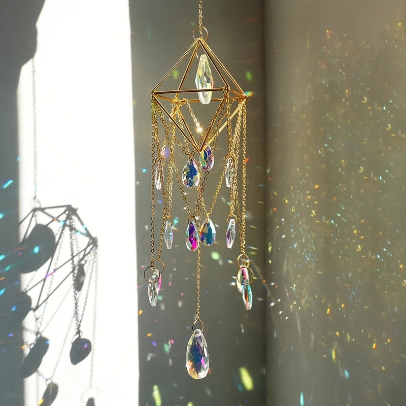 Colorful Minimalist Crystal Suncatcher Wind Chime for Wall Decor|Home Decor