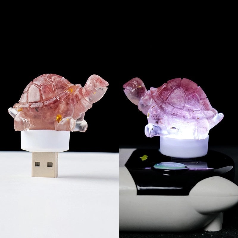 Minimalist Tortoise Crystal Night Light Ornament|Home Decor & Lighting