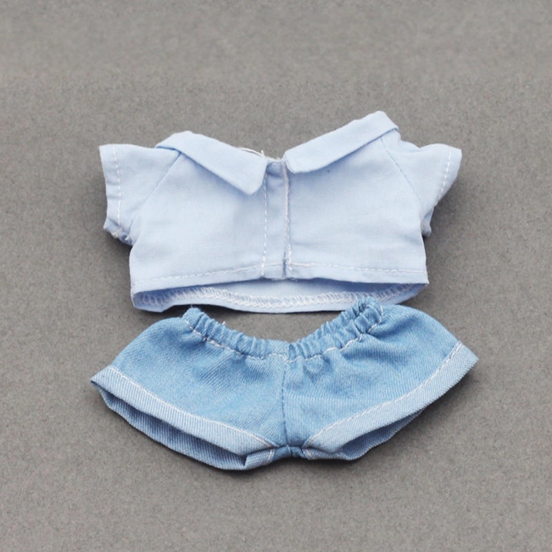 10CM Cotton EXO Doll Shirt and 17CM Doll Base Shirt with Shorts Set|Doll Clothes & Accessories