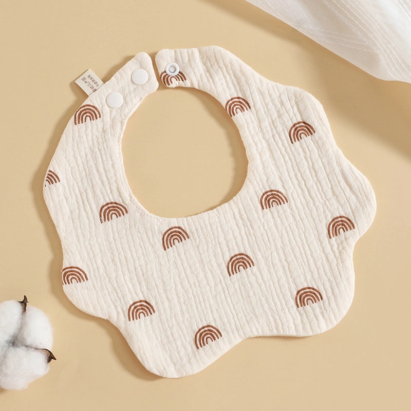 6-layer Pure Cotton Baby Bib with 360° Soft Gauze Design|Baby Feeding Accessories