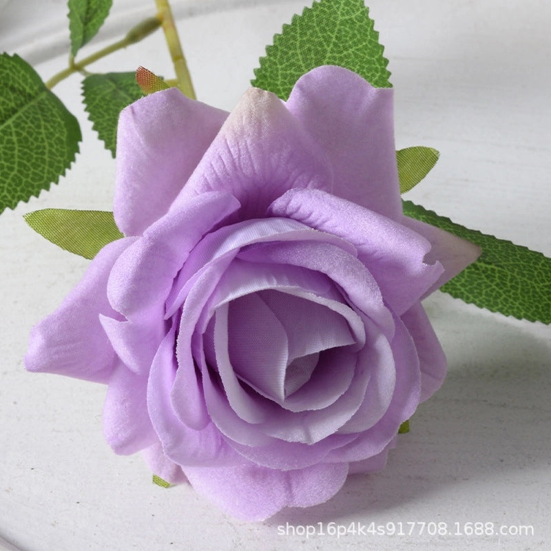 Artificial Rose Single Stem Flannel Flower for Home Wedding Valentine's Day Decoration|Home Decor & Wedding Accessories