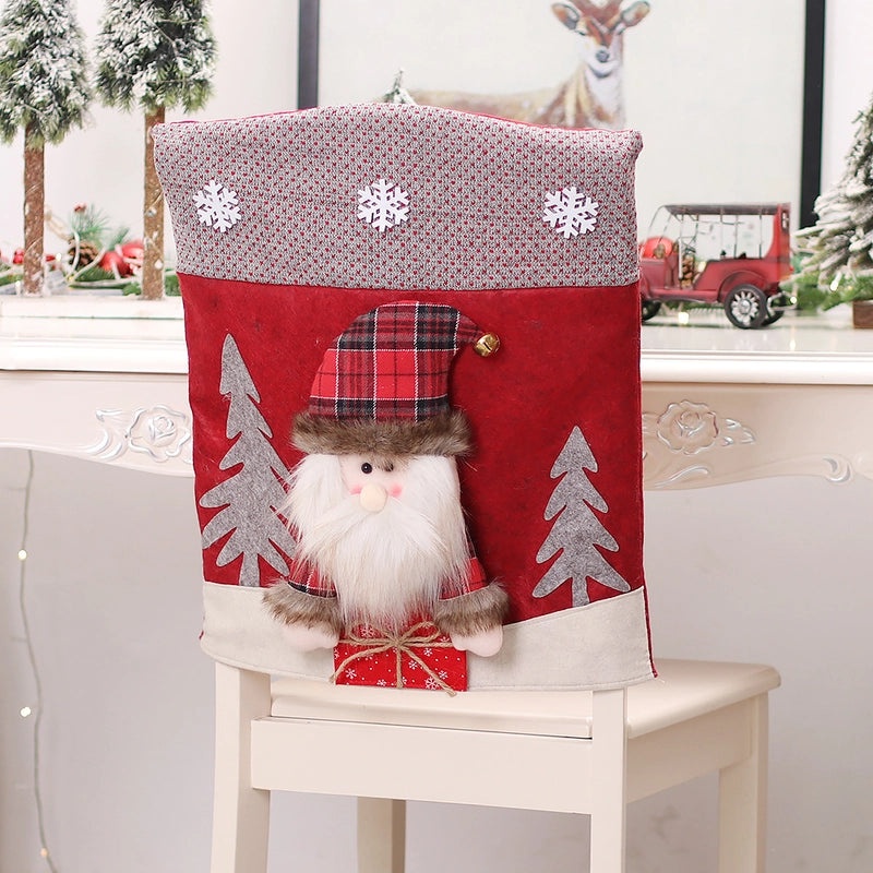 Nordic Christmas Santa Elk Chair Covers Nonwoven PP Cotton Cartoon Style Festival Decor|Holiday Party Decorations