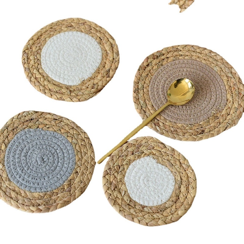 Cotton Rattan Placemat Single Piece for Casual Pastoral Dining|Home & Kitchen Tableware