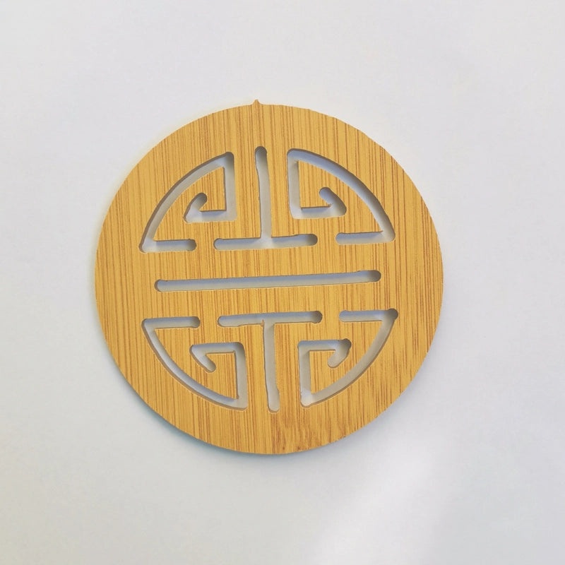 Cartoon Wooden Heat-Resistant Dining Table Mat Non-Slip Pot Holder Creative Cute Tea Coaster Cushion|Kitchen & Dining Accessories