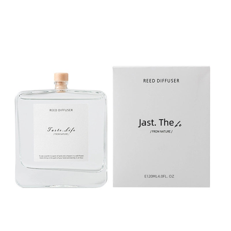 BYME 120ml Flat Aromatherapy Bottle with Rattan Sticks, Long-lasting Indoor Essential Oil Diffuser Set|Home Fragrance & Aromatherapy