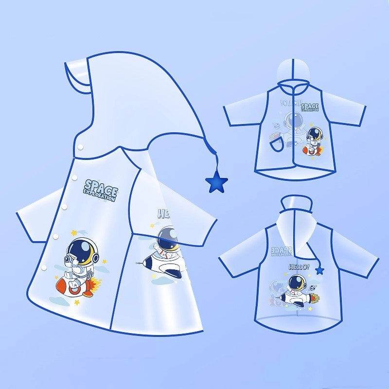 Cute Cartoon EVA Raincoat for Kids Waterproof Rain Gear|Kids Rainwear