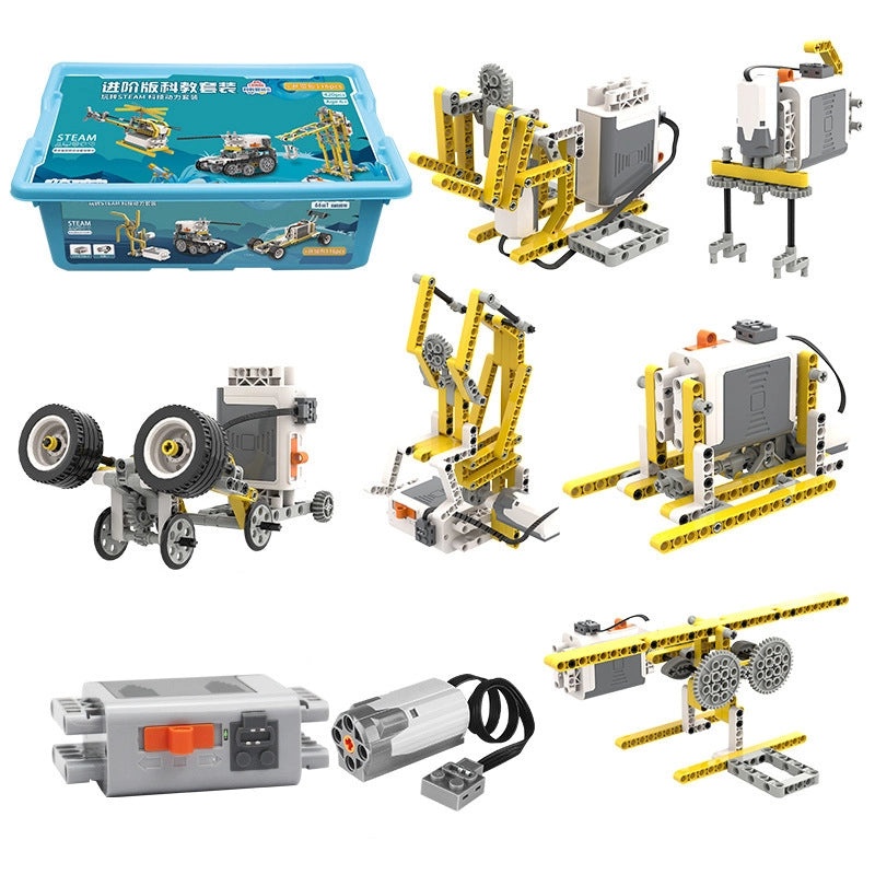 Electric Programming Robot Compatible with 9686 Small Particle Building Blocks | Educational STEM Robotics Kits