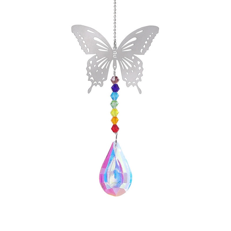 Delicate Butterfly Crystal Suncatcher Wind Chime Decorative Wall Hanging|Home Decor