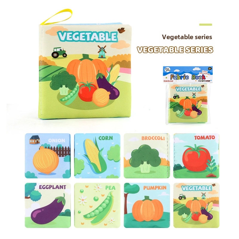 Early Learning Baby Cloth Book English Animals & Vehicles Toddler Cognitive Toy|Baby Educational Toys