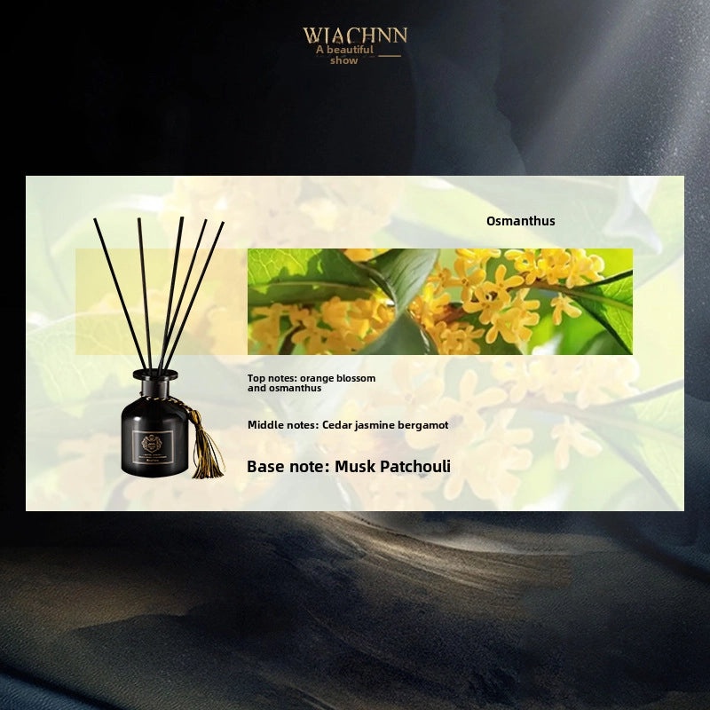 Qixiu Gardenia Scented Essential Oil Rattan Diffuser Indoor Air Freshener Deodorizer for Bathroom|Home Fragrance