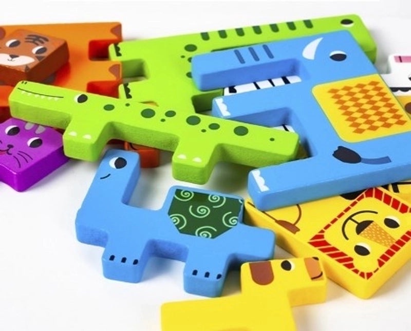 Animal Wood Puzzles for Toddlers Ages 3-6 | Educational Wooden Toys