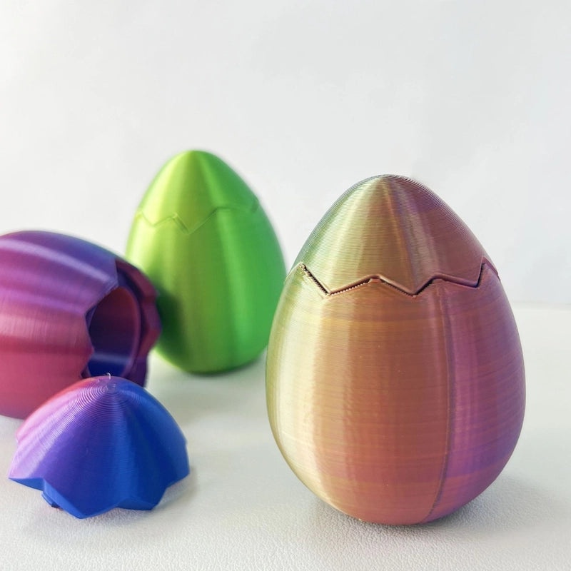Multicolor Gradient Egg Shaped PLA Toy | Educational Toys & Collectibles