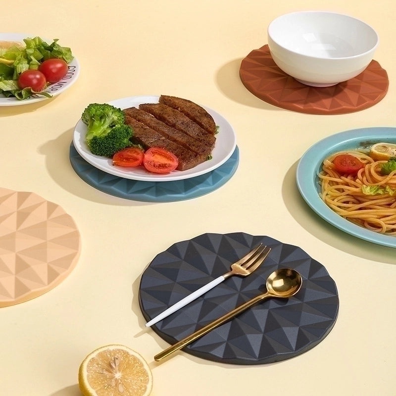 Simple Solid Color Silicone Placemat for Everyday Use | Kitchen Tableware