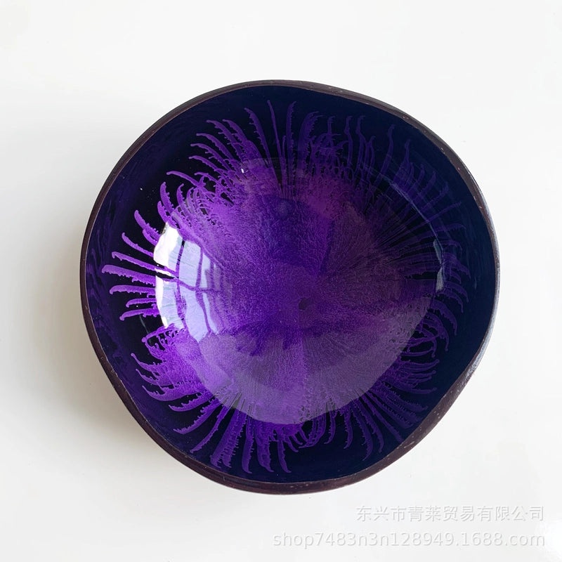 Natural Coconut Shell Charcoal Tableware Plate | Eco-Friendly Dining Accessories