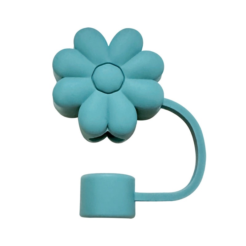 Elegant Floral Silicone Straw Cap for Cups | Drinkware Accessories