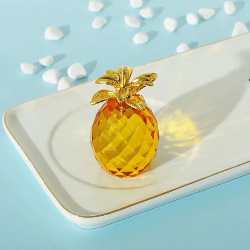 Minimalist Pineapple Crystal Ornament Elegant Artificial Decorative Piece | Home Decor Ornaments