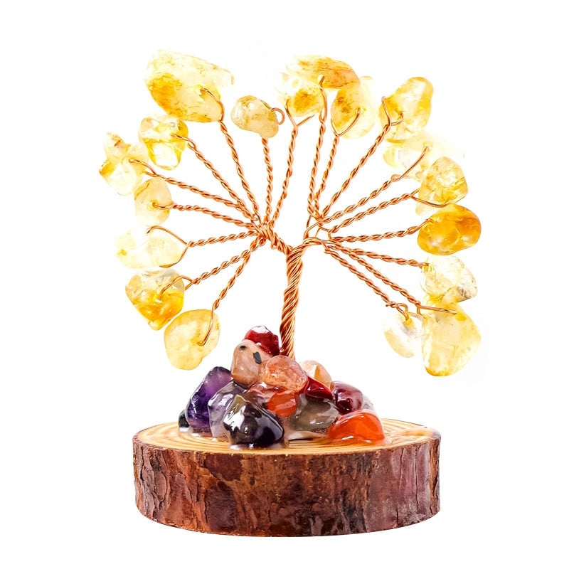 Minimalist Life Tree Crystal Ornament | Home Decor