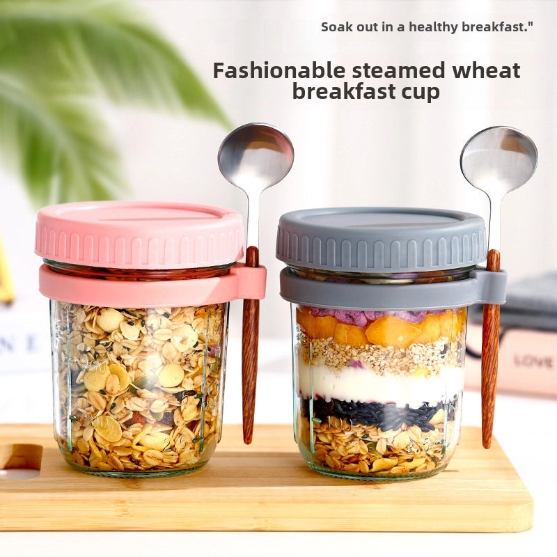 Portable Mason Jar with Lid and Spoon | Kitchen & Dining