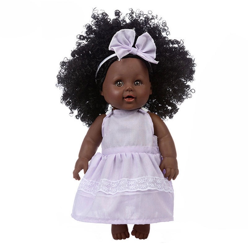 12 Inch African Baby Girl Doll Realistic Simulation Newborn Baby Doll|Dolls & Accessories